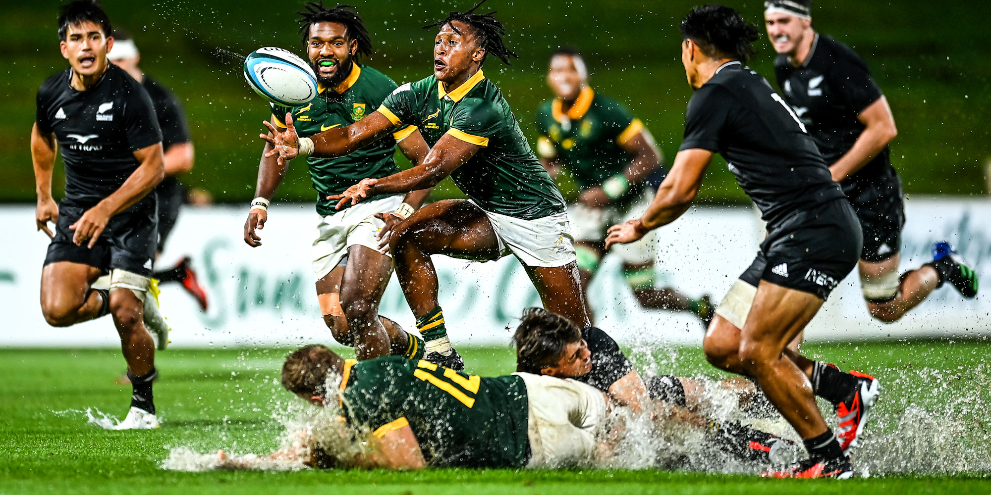Joel Leotlela in action for the Junior Boks in 2024.