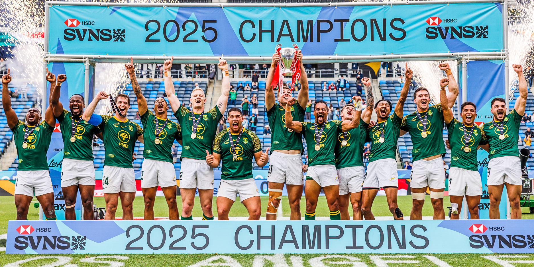 The Blitzboks won the HSBC SVNS World Championship in Los Angeles.